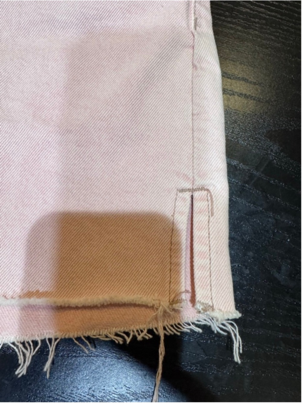 Zara Pink High-Rise Denim Shorts 4 - Picture 8 of 9